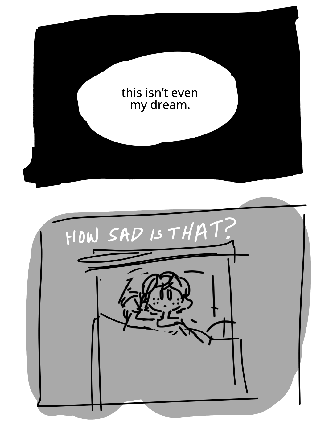 Pitch black. Nya: This isn't even my dream. Jay wakes up. Nya: How sad is that?